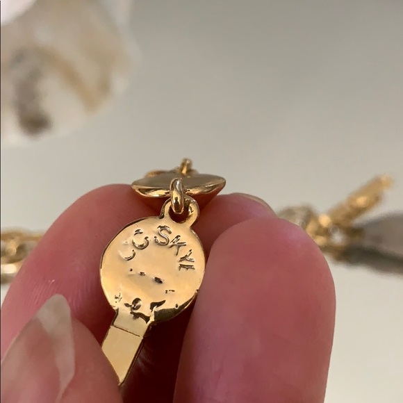 CC Skye Gold Pave Mercy Punk Mini Spike Bracelet - Picture 8 of 10